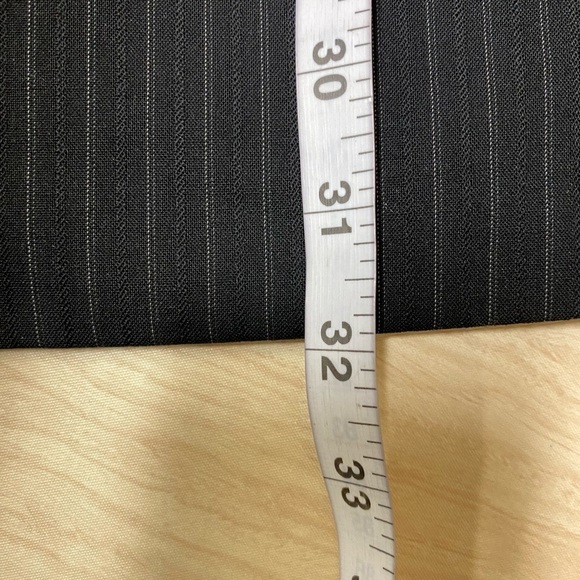 Boss Hugo Boss Mens Black Pin Striped 3 Button Suit Jacket Wool Blend Size 52 - Picture 4 of 5
